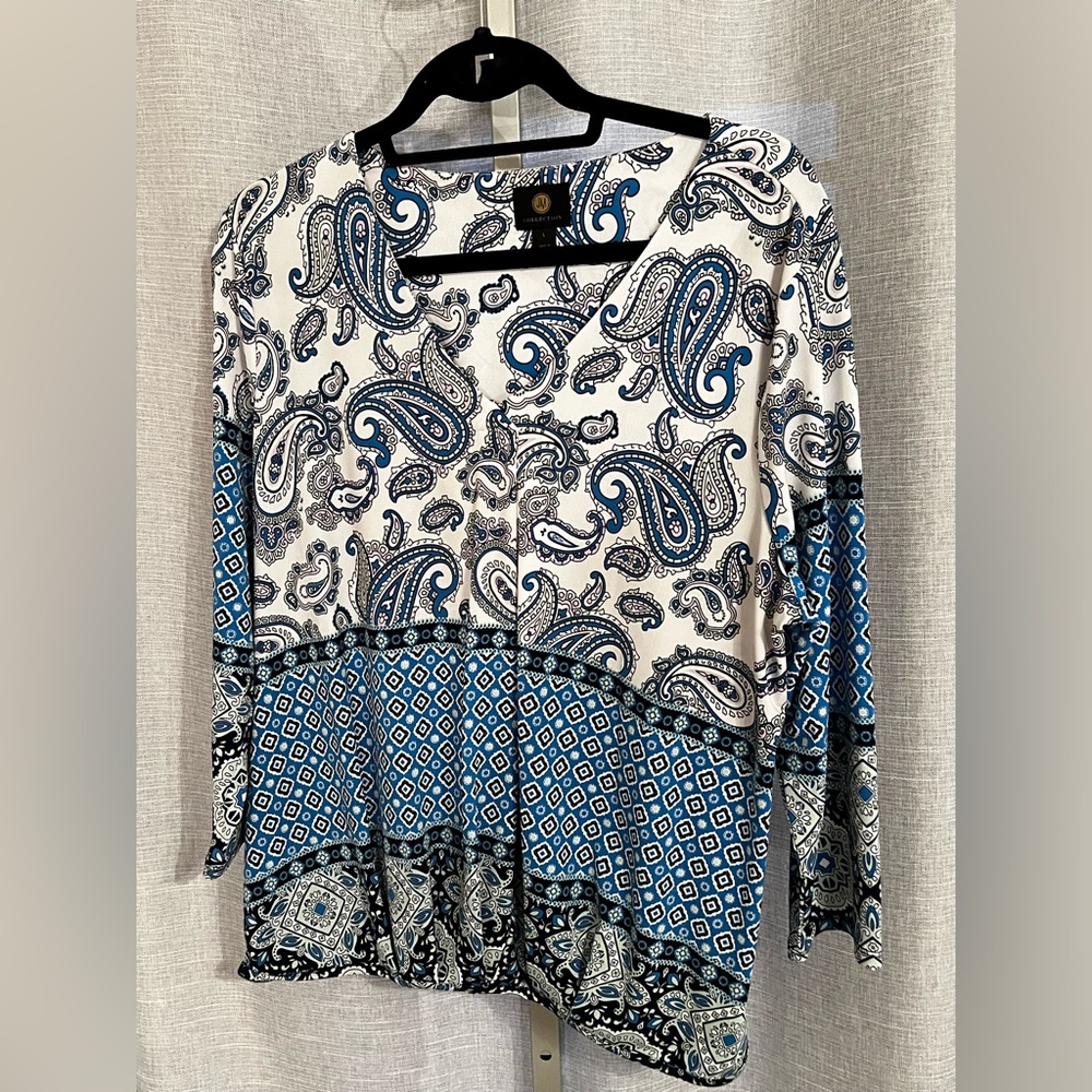 JM Collection blouse with elastic waist